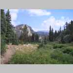 hiking from Camp Chain Lakes to Pole Creek on the Highline Trail