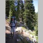 Jim on trail next to Eklund