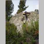 Ted bouldering