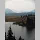 Distant peaks across South Fork Lake - Odyssey Peak is pointed one in distance about centered