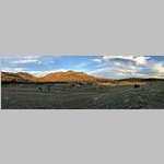 Panorama from Mirror Lake camp (Fish Creek Pass and Laturio Mtn)
