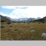 At the pass and looking on to the other side. Prominent features on the way to the Cirque