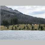 two views across Mirror Lake to Mirror Lake Camp