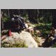 Bob and Brian trailside pondering on the High Meadow Trail