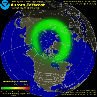 Current Northern hemispheric power input map