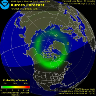 Current Northern hemispheric power input map