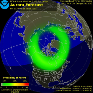 Current Northern hemispheric power input map